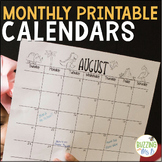 Monthly Calendar Set