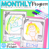 Monthly Progress Activity | Write Name & Draw Self-Portrai