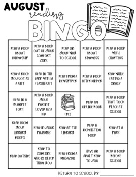 Monthly Reading BINGO by Perking Up Learning | TPT