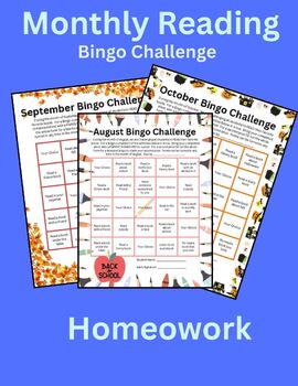 Preview of Monthly Reading Bingo Challenge