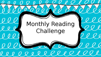 Preview of Monthly Reading Challenge