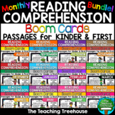Monthly Reading Comprehension BOOM CARDS Passages for Kind