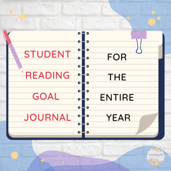 Preview of Monthly Reading Goals & Reflection Journal (Editable/Includes Entire Year)