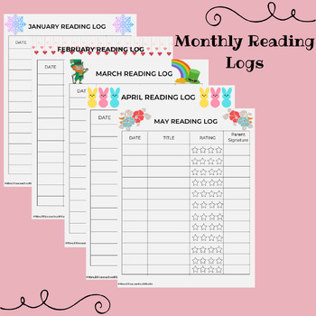Preview of Monthly Reading Log!