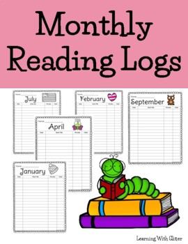 Monthly Reading Log by Learning With Glitter | TPT