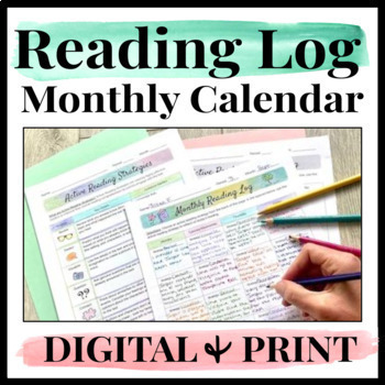 Preview of Monthly Reading Log | Daily Reading Log | Independent Reading Log | Digital