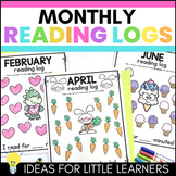 Monthly Reading Log Kindergarten 1st 2nd Grade Home Reading Log