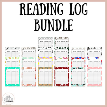 Monthly-Themed Printable Reading Log Bundle by Heather's Modern Market