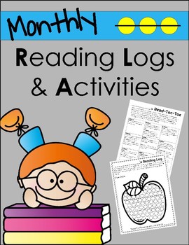 Preview of Monthly Reading Log and Homework
