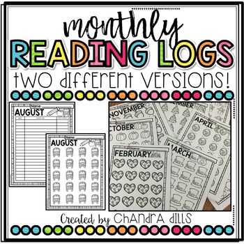 Preview of Monthly Reading Logs!