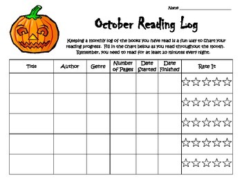 Monthly Reading Logs by Cookie's Corner | TPT