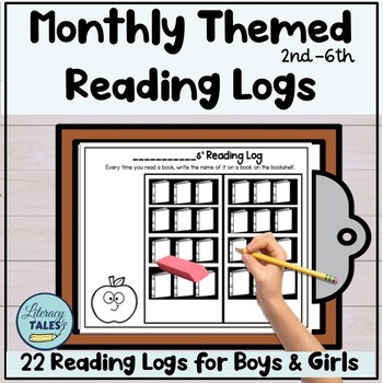 Preview of Monthly Reading Logs -1st, 2nd, 3rd, 4th & 5th Grade