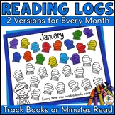 Monthly Reading Log - Printable Books/Minutes Read Homewor