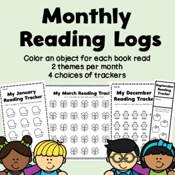 Monthly Reading Logs by Kool Kids Games - Denise Hee | TPT