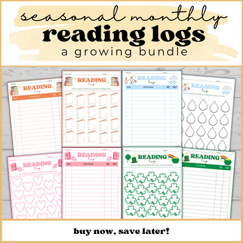 Preview of Monthly Reading Logs Bundle