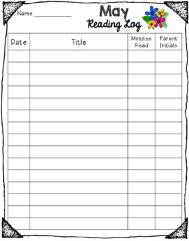 Monthly Reading Logs For Elementary Readers by Monica MeGown | TpT