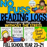 Monthly Reading Logs- Full Year, No Fuss Reading Logs