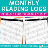 Monthly Reading Logs for Homework or Independent Reading |