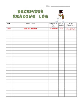 Preview of Monthly Reading Logs (August - June)