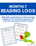 Monthly Reading Logs for Preschool, Pre-K, and Kindergarten