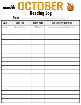 Monthly Reading Logs for the Whole Year! by Alyssa Casciotta | TPT