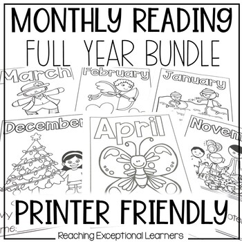 Preview of Monthly Reading for Special Education Full Year Bundle