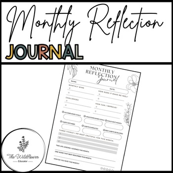 Preview of Monthly Reflection Journal