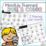 Monthly Roll and Color Math Games