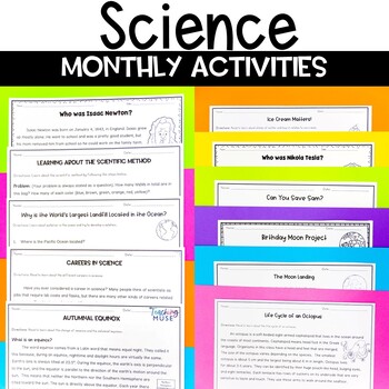 Preview of Monthly Science Activities