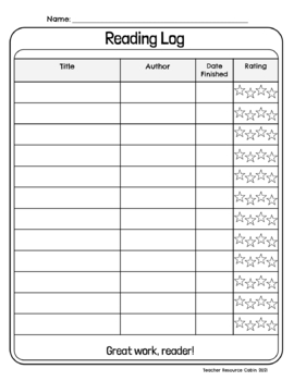 Monthly Seasonal READING LOGS (Grade 1-3) by Teacher Resource Cabin