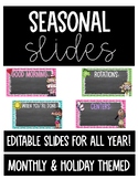 Monthly & Seasonal Slide Templates for ALL YEAR! | Digital