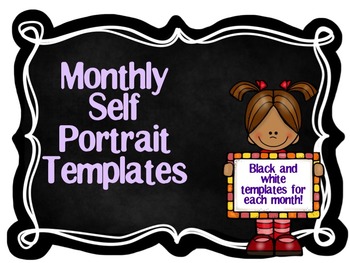 Preview of Monthly Self Portrait Templates