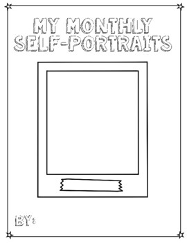 Monthly Self-Portraits Keepsake Portfolio (Draw & Write Name)