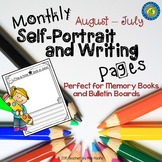 Monthly Self-Portrait and Writing Pages for Memory Books a