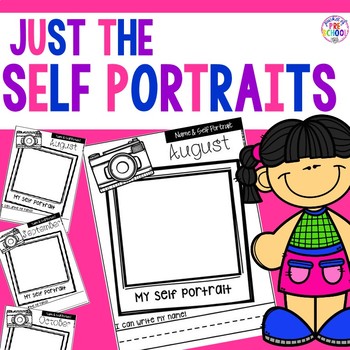 Preview of Monthly Self Portraits &  Name Samples Assessments | Preschool Pre-K TK & Kinder
