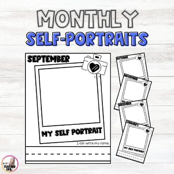 Monthly Self-Portraits Keepsake Portfolio (Draw & Write Name)