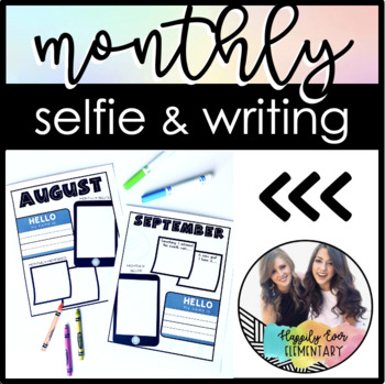 Preview of Monthly Selfie, Name Writing, Drawing, and Writing Pack