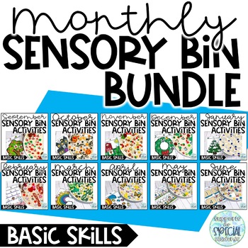 Preview of Monthly Sensory Bin Activities Bundle
