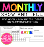 Monthly Show and Tell Themes