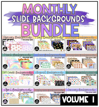 Monthly Slides Background BUNDLE