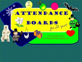 Preview of Monthly Smartboard Attendance Pages
