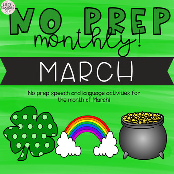 Preview of Monthly Speech and Language Therapy - March!
