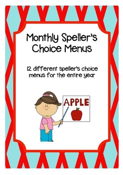 Preview of Monthly Speller's Choice Menus