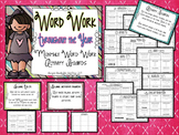 Word Work Throughout the Year~monthly activity boards