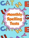 Monthly Spelling Test Templates