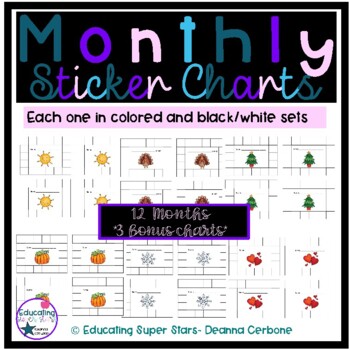 Monthly Sticker Chart Printable