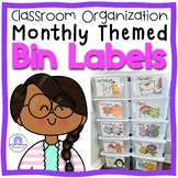 Monthly Storage Bin Labels | Classroom Organization {Canad