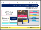 Monthly Storage Labels- Blue, Pink & Yellow
