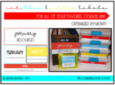 Monthly Storage Labels- Red, Blue & Yellow