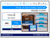 Monthly Storage Labels- Shades Of Blue